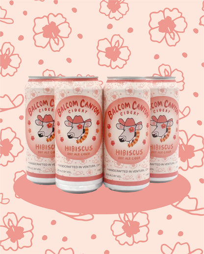 Hibiscus Hard Cider (4 pack of 16oz cans)